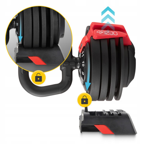 Гантель  Гиря с регулируемым весом 4FIZJO Premium 2-12 кг - фото №5